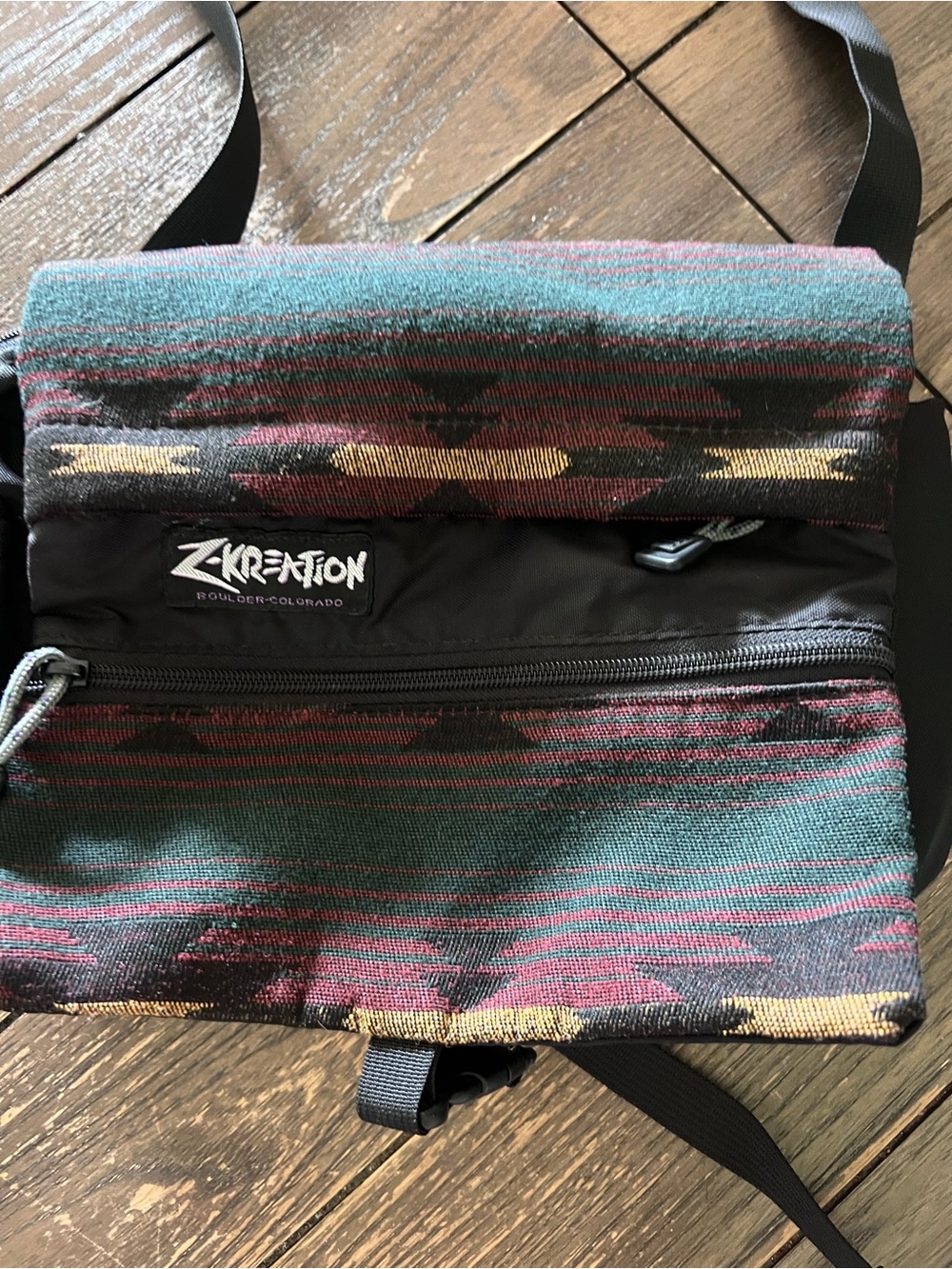 Z-Kreation vintage Aztec print messenger Bag - Men/ women